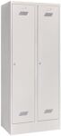 Garderobenschrank m.Zyl.H1850xB800xT500mm lichtgrau/lichtgrau 2 Abt.