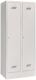 Garderobenschrank m.Zyl.H1850xB800xT500mm lichtgrau/lichtgrau 2 Abt.