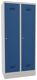 Garderobenschrank m.Zyl.H1850xB800xT500mm lichtgrau/enzianblau 2 Abt.