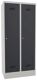Garderobenschrank m.Zyl.H1850xB800xT500mm lichtgrau/anthrazitgrau 2 Abt.