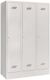 Garderobenschrank m.Zyl.H1850xB1200xT500mm lichtgrau/lichtgrau 3 Abt.