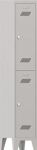 Garderobenschrank m.Drehriegel H1850xB300xT500mm lichtgrau/lichtgrau, 2 Abt.