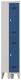 Garderobenschrank m.Drehriegel H1850xB300xT500mm lichtgrau/enzianblau, 2 Abt.