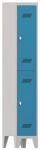 Garderobenschrank m.Drehriegel H1850xB300xT500mm lichtgrau/lichtblau, 2 Abt.
