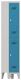 Garderobenschrank m.Drehriegel H1850xB300xT500mm lichtgrau/lichtblau, 2 Abt.
