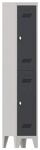 Garderobenschrank m.Drehriegel H1850xB300xT500mm lichtgrau/anthrazitgrau, 2 Abt.