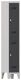 Garderobenschrank m.Drehriegel H1850xB300xT500mm lichtgrau/anthrazitgrau, 2 Abt.