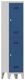 Garderobenschrank m.Drehriegel H1850xB400xT500mm lichtgrau/enzianblau, 2 Abt.