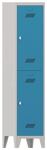 Garderobenschrank m.Drehriegel H1850xB400xT500mm lichtgrau/lichtblau, 2 Abt.