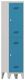 Garderobenschrank m.Drehriegel H1850xB400xT500mm lichtgrau/lichtblau, 2 Abt.