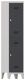 Garderobenschrank m.Drehriegel H1850xB400xT500mm lichtgrau/anthrazitgrau, 2 Abt.