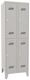 Garderobenschrank m.Drehriegel H1850xB600xT500mm lichtgrau/lichtgrau, 4 Abt.