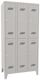Garderobenschrank m.Drehriegel H1850xB900xT500mm lichtgrau/lichtgrau, 4 Abt.