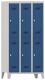 Garderobenschrank m.Drehriegel H1850xB900xT500mm lichtgrau/enzianblau, 6 Abt.