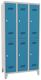 Garderobenschrank m.Drehriegel H1850xB900xT500mm lichtgrau/lichtblau, 6 Abt.