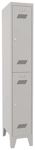 Garderobenschrank m.Zyl.H1850xB300xT500mm lichtgrau/lichtgrau 2 Abt.