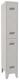 Garderobenschrank m.Zyl.H1850xB300xT500mm lichtgrau/lichtgrau 2 Abt.