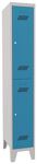 Garderobenschrank m.Zyl.H1850xB300xT500mm lichtgrau/lichtblau 2 Abt.