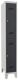 Garderobenschrank m.Zyl.H1850xB300xT500mm lichtgrau/anthrazitgrau 2 Abt.