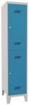 Garderobenschrank m.Zyl.H1850xB400xT500mm lichtgrau/lichtblau 2 Abt.