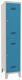 Garderobenschrank m.Zyl.H1850xB400xT500mm lichtgrau/lichtblau 2 Abt.