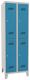 Garderobenschrank m.Zyl.H1850xB600xT500mm lichtgrau/lichtblau 4 Abt.