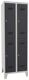Garderobenschrank m.Zyl.H1850xB600xT500mm lichtgrau/anthrazitgrau 4 Abt.