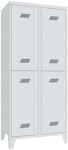 Garderobenschrank m.Zyl.H1850xB800xT500mm lichtgrau/lichtgrau 4 Abt.