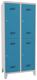 Garderobenschrank m.Zyl.H1850xB800xT500mm lichtgrau/lichtblau 4 Abt.