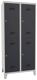 Garderobenschrank m.Zyl.H1850xB800xT500mm lichtgrau/anthrazitgrau 4 Abt.