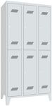 Garderobenschrank m.Zyl.H1850xB900xT500mm lichtgrau/lichtgrau 6 Abt.