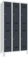 Garderobenschrank m.Zyl.H1850xB900xT500mm lichtgrau/anthrazitgrau 6 Abt.