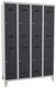 Garderobenschrank m.Zyl.H1850xB1200xT500mm lichtgrau/anthrazitgrau 8 Abt.
