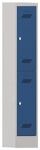 Garderobenschrank H1850xB300xT500mm lichtgrau/enzianblau 2 Abt.