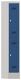 Garderobenschrank H1850xB300xT500mm lichtgrau/enzianblau 2 Abt.