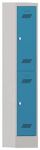 Garderobenschrank H1850xB300xT500mm lichtgrau/lichtblau 2 Abt.