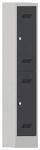Garderobenschrank H1850xB300xT500mm lichtgrau/anthrazitgrau 2 Abt.