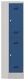 Garderobenschrank H1850xB400xT500mm lichtgrau/enzianblau 2 Abt.