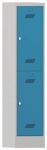 Garderobenschrank H1850xB400xT500mm lichtgrau/lichtblau 2 Abt.