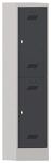 Garderobenschrank H1850xB400xT500mm lichtgrau/anthrazitgrau 2 Abt.