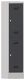 Garderobenschrank H1850xB400xT500mm lichtgrau/anthrazitgrau 2 Abt.
