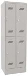 Garderobenschrank H1850xB600xT500mm lichtgrau/lichtgrau 4 Abt.