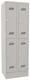 Garderobenschrank H1850xB600xT500mm lichtgrau/lichtgrau 4 Abt.