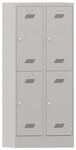 Garderobenschrank H1850xB800xT500mm lichtgrau/lichtgrau 4 Abt.