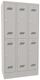 Garderobenschrank H1850xB900xT500mm lichtgrau/lichtgrau 6 Abt.