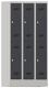 Garderobenschrank H1850xB900xT500mm lichtgrau/anthrazitgrau 6 Abt.