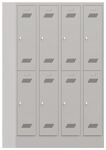 Garderobenschrank H1850xB1200xT500mm lichtgrau/lichtgrau 8 Abt.