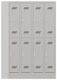 Garderobenschrank H1850xB1200xT500mm lichtgrau/lichtgrau 8 Abt.