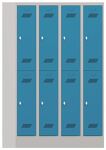 Garderobenschrank H1850xB1200xT500mm lichtgrau/lichtblau 8 Abt.