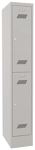 Garderobenschrank H1850xB300xT500 lichtgrau/lichtgrau 2 Abt.